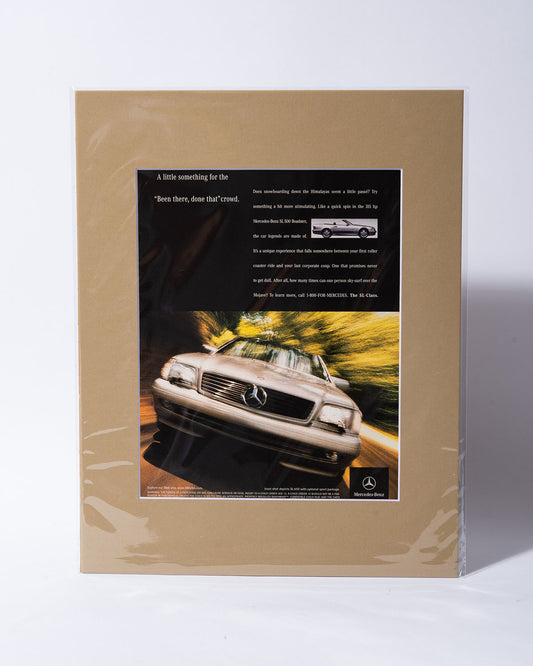 R129 Mercedes Benz SL600 Sport 'Been there, done that' original vintage mated ad