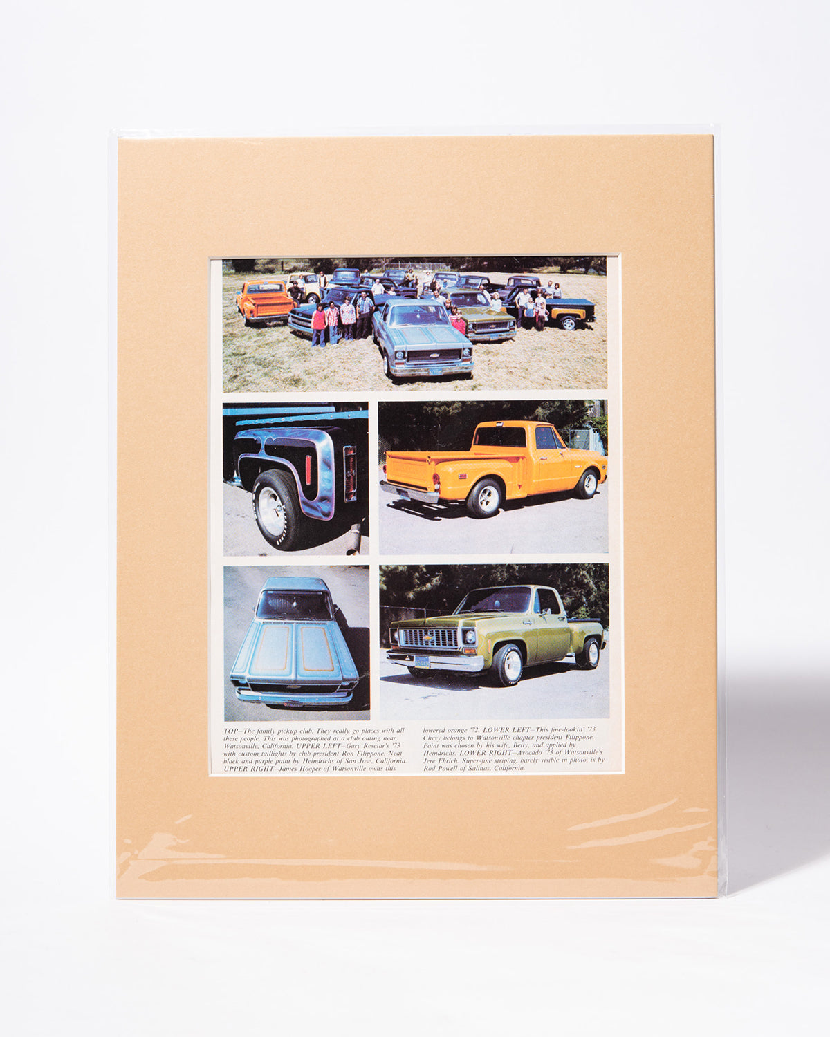 Chevy C-10 club original vintage mated magazine page