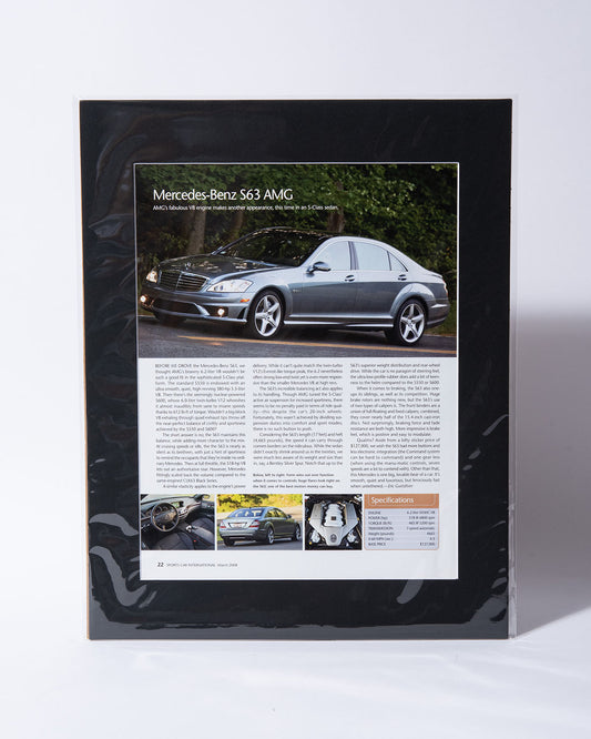 W221 Mercedes Benz S63 AMG original vintage mated article page