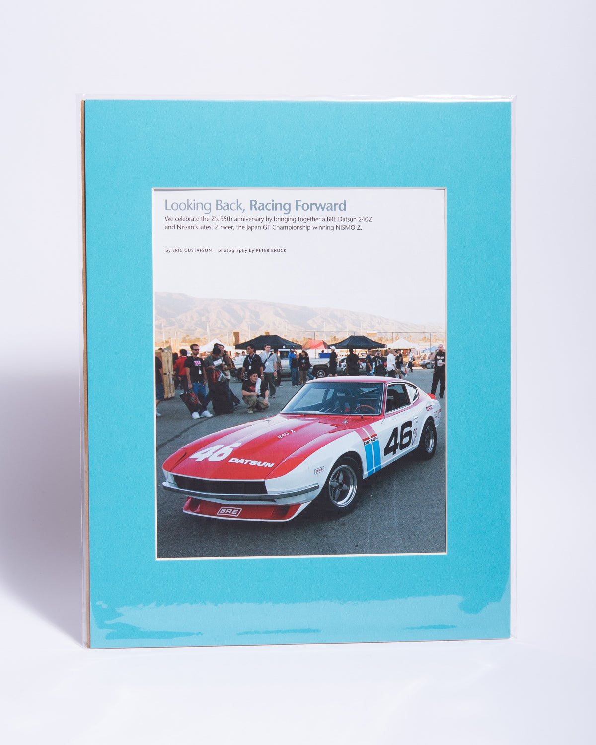 BRE Datsun - Nissan 240Z - original vintage mated article page