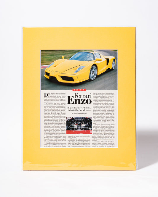 Ferrari Enzo - original vintage mated magazine article
