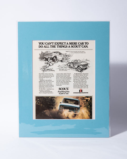 International Harvester Scout original vintage mated ad