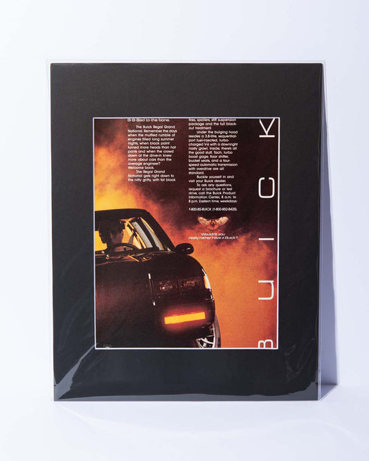 Buick Grand National "B-B-Bad to the bone" original mated vintage magazine ad
