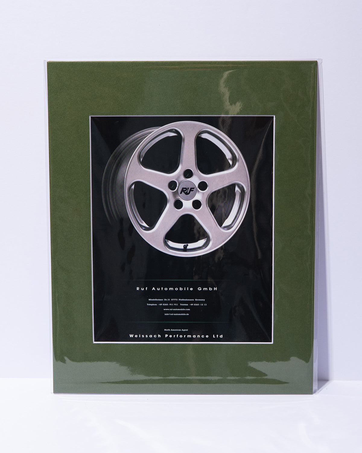 RUF Automobile Wheels original vintage mated advertisement