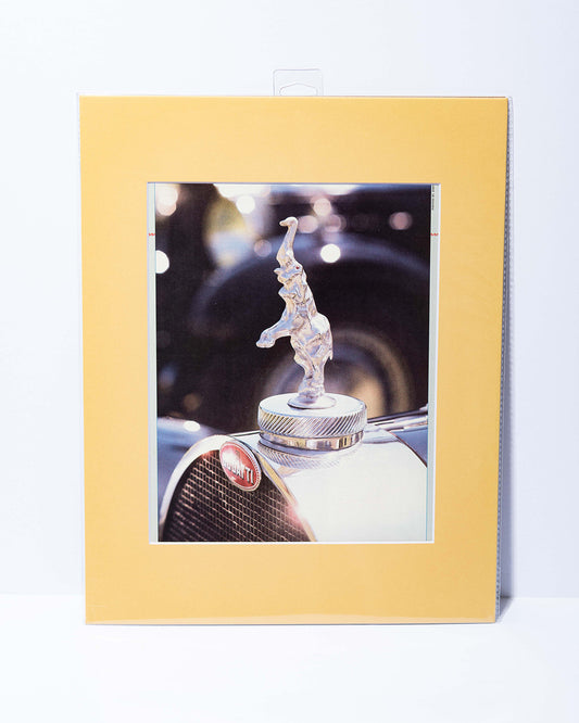 Bugatti Hood Ornament - original mated vintage image