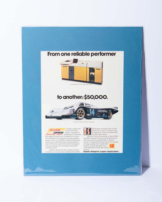 Porsche 962 + Kodak Copiers + IMSA GTP original vintage mated magazine ad