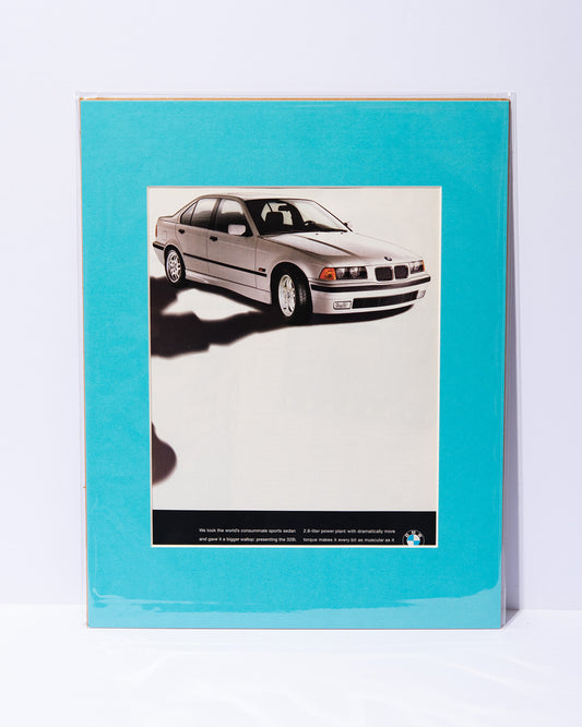 BMW E36 328i sedan original vintage mated advertisement