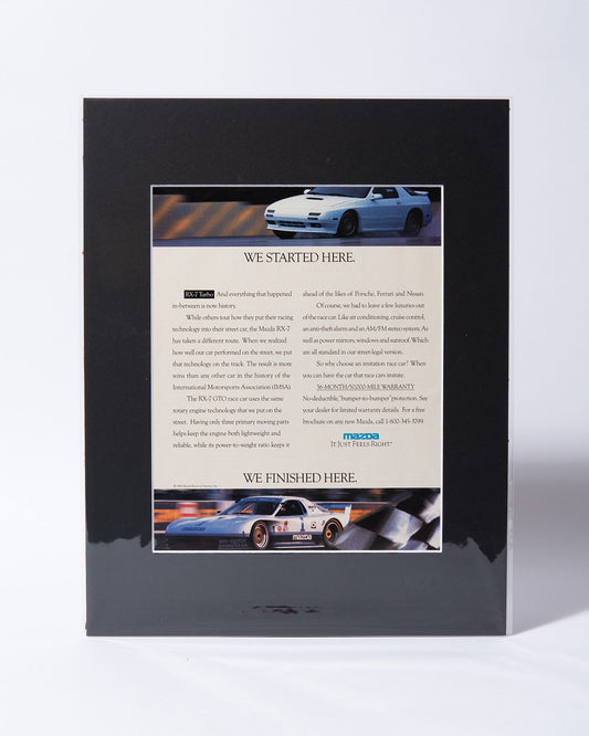 FC Mazda RX7 "We started here" original vintage ad