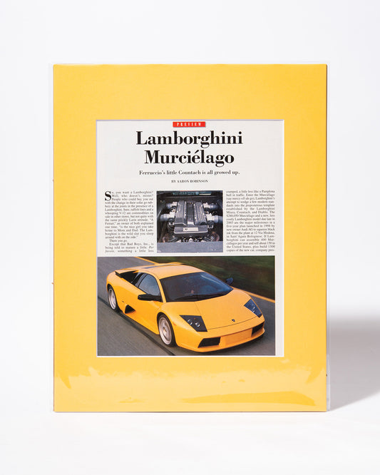 Lamborghini Murcielago Car and Driver Preview original mated vintage page