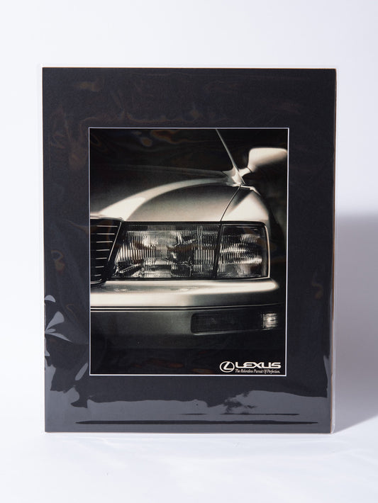 XF20 Lexus LS400 original vintage mated ad (headlight front view)