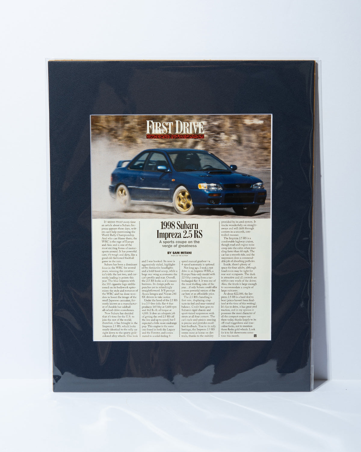 1998 Subaru Impreza 2.5 RS original vintage mated article