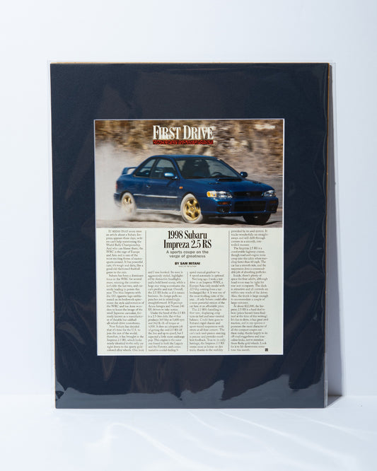 1998 Subaru Impreza 2.5 RS original vintage mated article