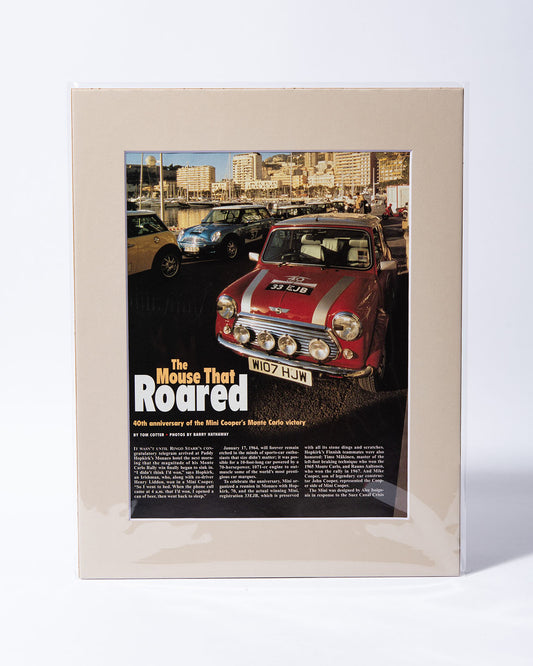Mini Cooper Monte Carlo victory "The Mouse that Roared" original vintage article page