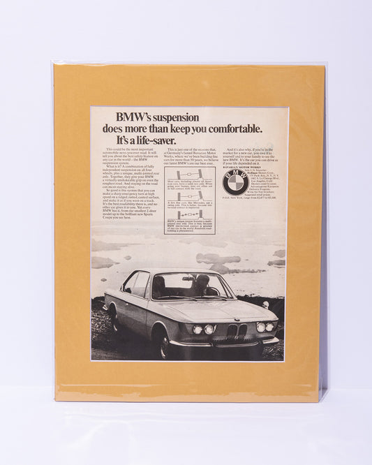 1967 BMW Sports Coupe original vintage mated advertisement