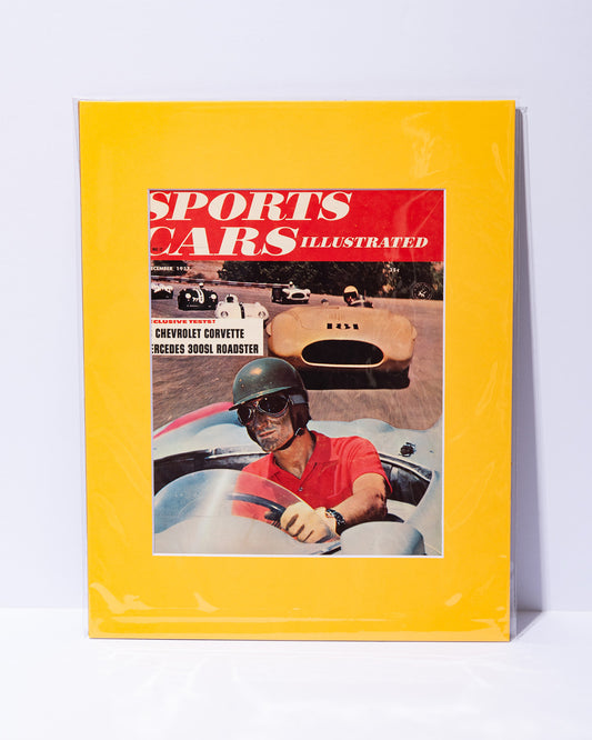 Ken Miles driving Porsche 550 Spyder- Sports Cars Illustrated original mated cover