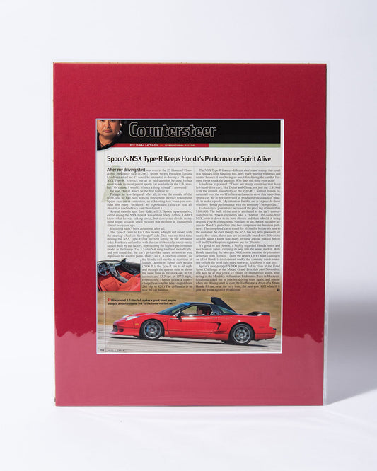 Spoon NSX Type R original vintage mated Car and Driver article page