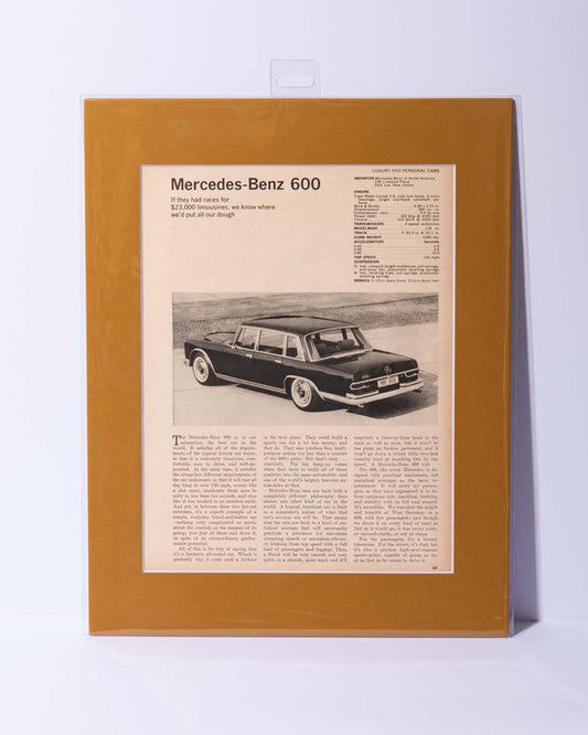 1966 Mercedes Benz 600 Pullman Original Mated Magazine article image