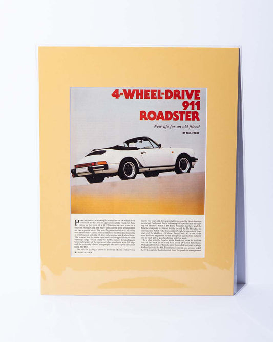 Porsche Carrera 4 Cabriolet vintage original Road & Track magazine article image