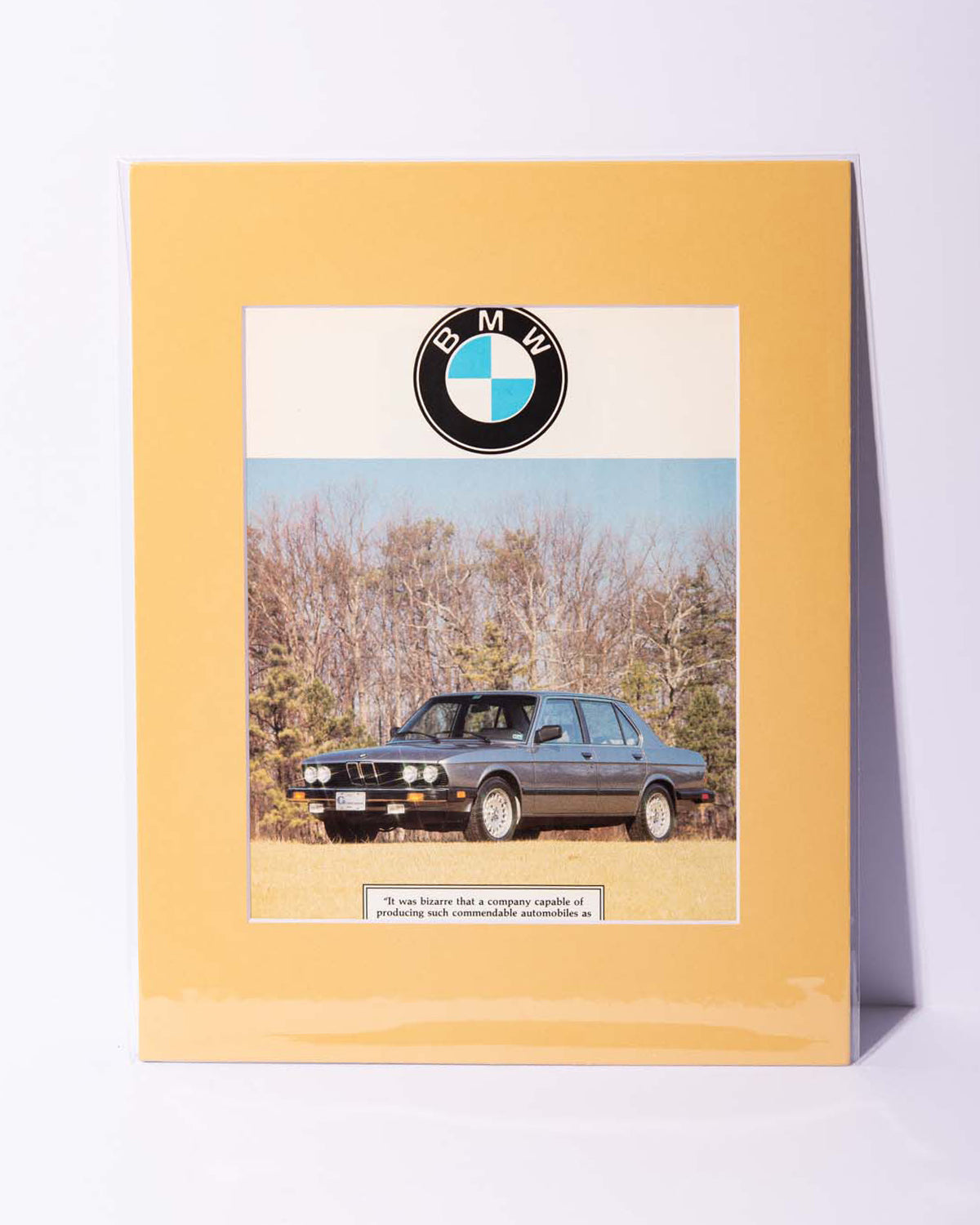 BMW 535i E28 vintage mated original magazine image