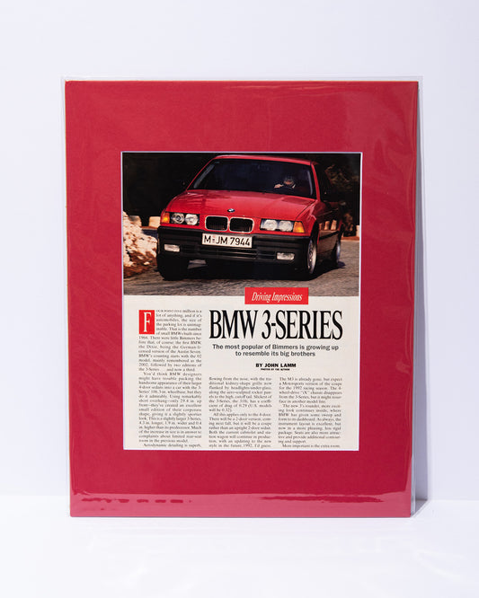 E36 BMW 3-series "Driving Impression" original mated article image - Road & Track