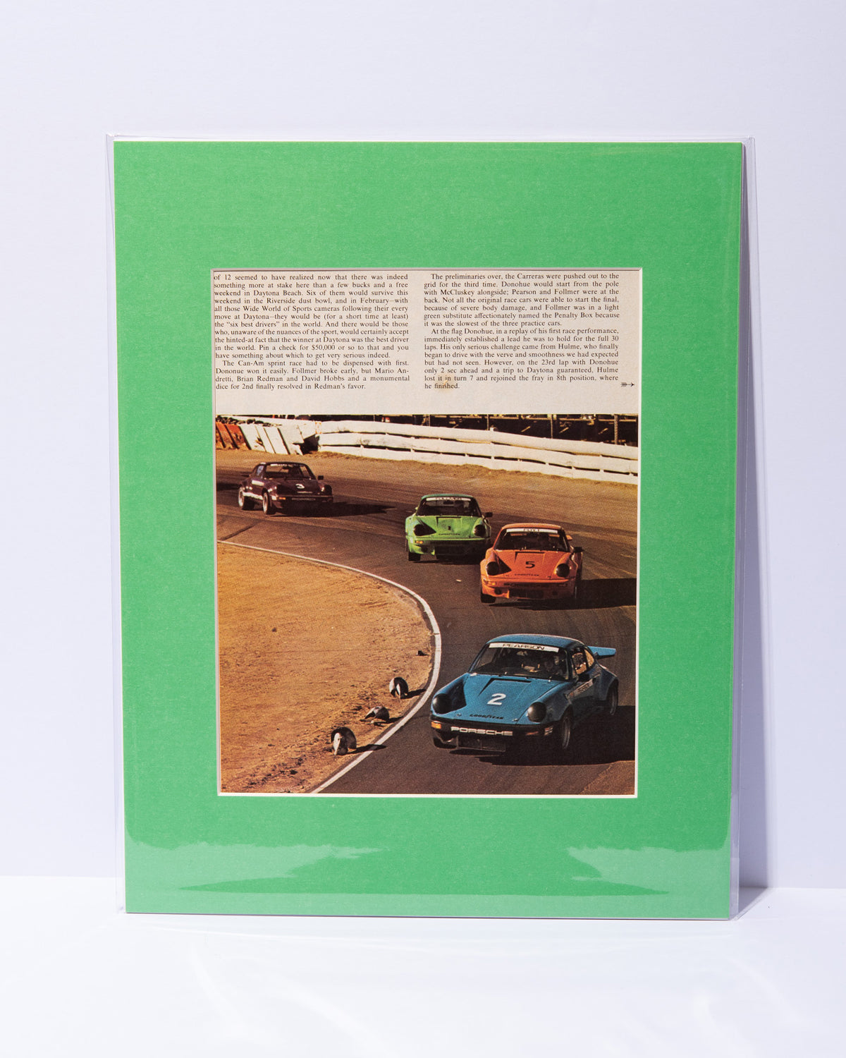 4 Porsche IROC racing image - original mated article