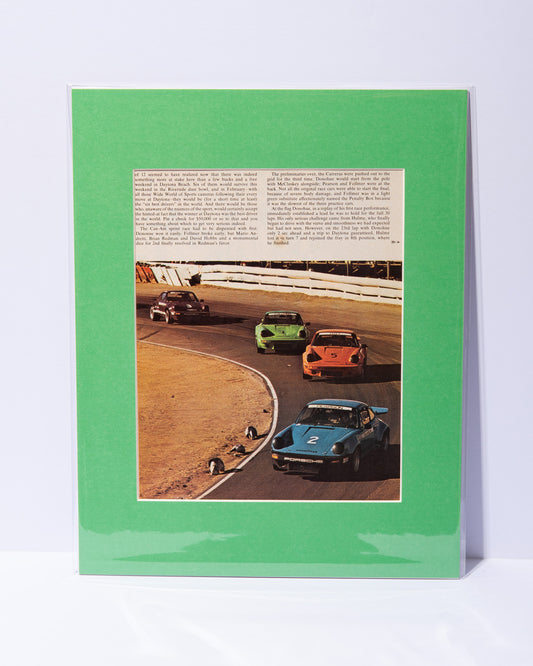 4 Porsche IROC racing image - original mated article