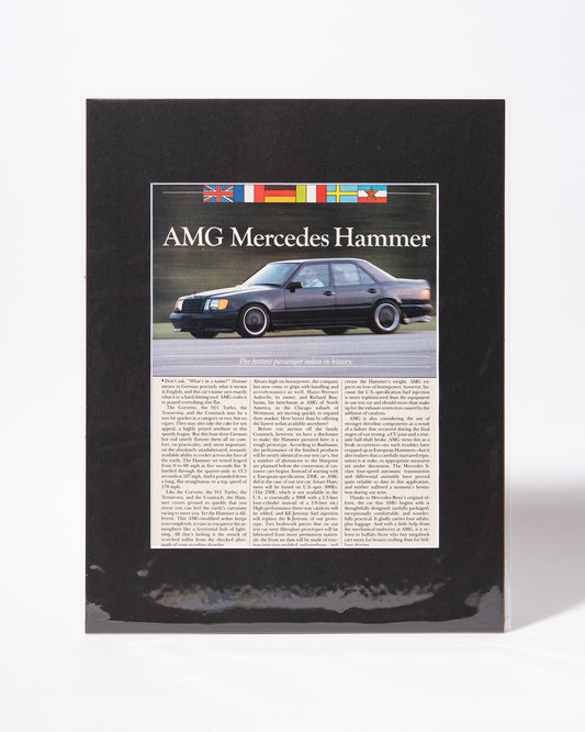 AMG Mercedes Benz 'Hammer' W124 - original vintage mated article page