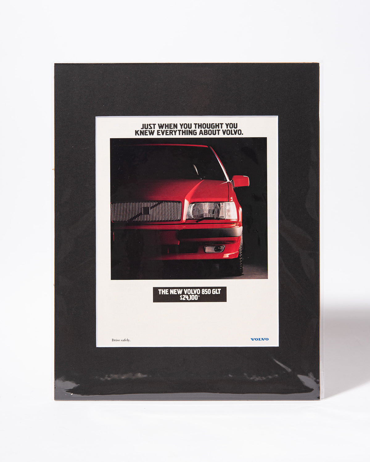 Volvo 850 GLT "Just when you..." original vintage mated advertisement