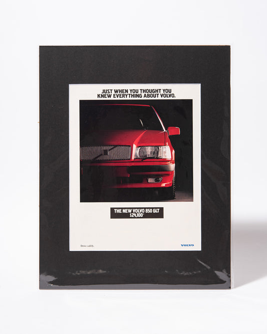 Volvo 850 GLT "Just when you..." original vintage mated advertisement