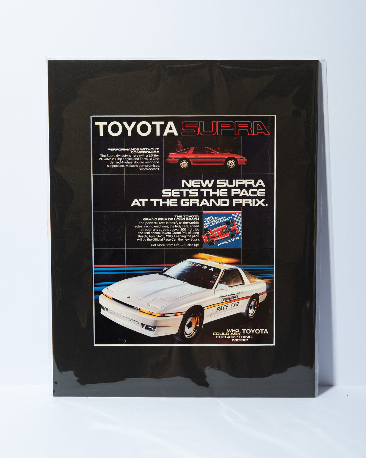 MKIII Toyota Supra Long Beach Grand Prix original vintage mated ad
