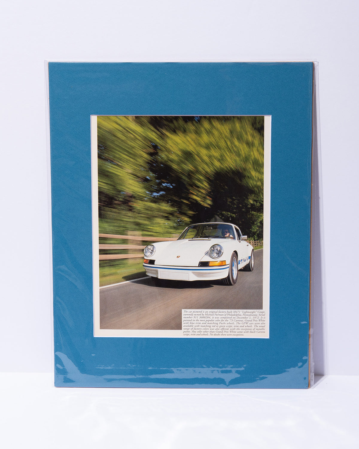 1973 Porsche 911 Carrera M471 original vintage mated article