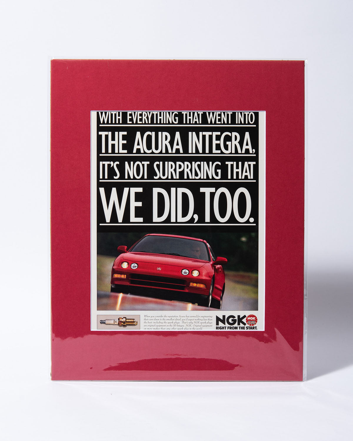 NGK Acura Integra original vintage mated magazine advertisement