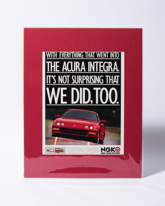 NGK Acura Integra original vintage mated magazine advertisement