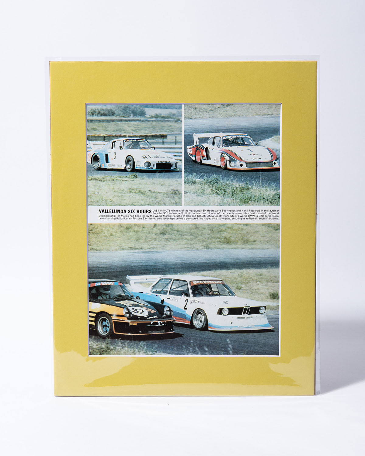 1978 Vallelunga Six Hours original vintage mated images mated page
