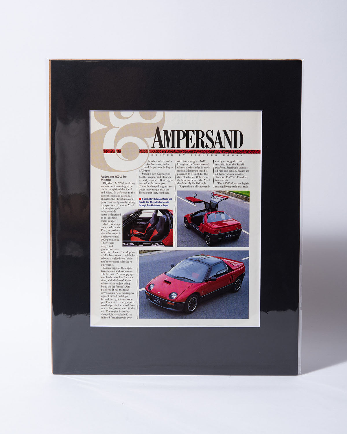 Autozam AZ-1 by Mazda original vintage Road & Track mated page