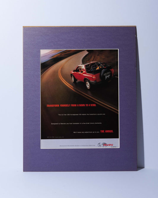 Isuzu Amigo "Transform Yourself..." original vintage mated ad