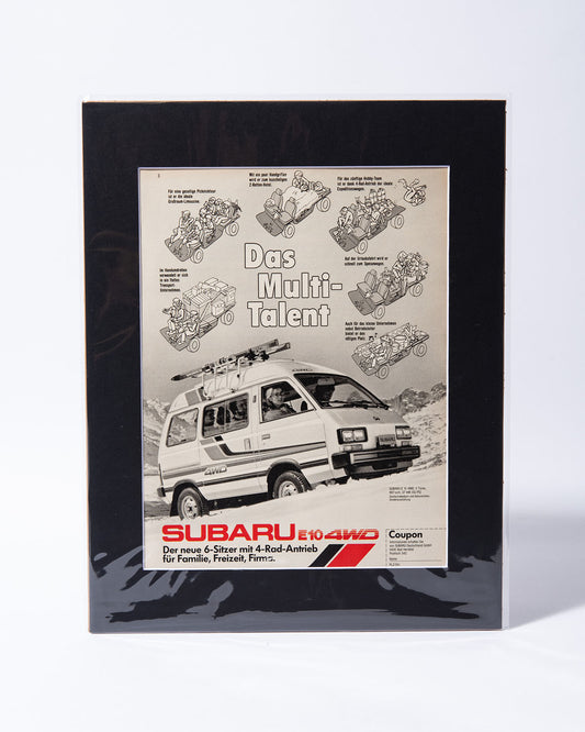 Subaru E10 4WD (Domingo) original vintage German ad