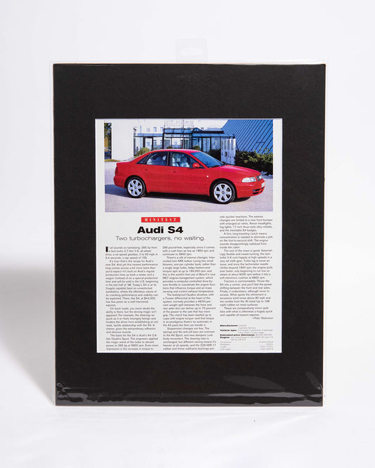 B5 Audi S4 Car and Driver "Mini Test" - original vintage mated article