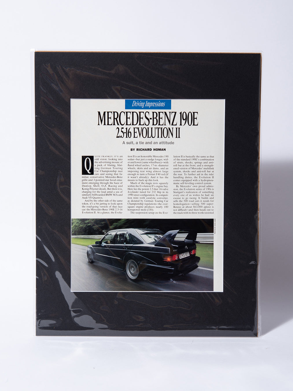 W201 Mercedes Benz 190E 2.5-16 Evolution II original vintage mated article page