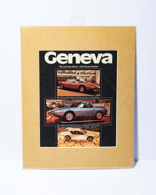 1971 Geneva Autoshow: Maserati Merak + Karman Cheetah + Renault Alpine A310 original vintage image