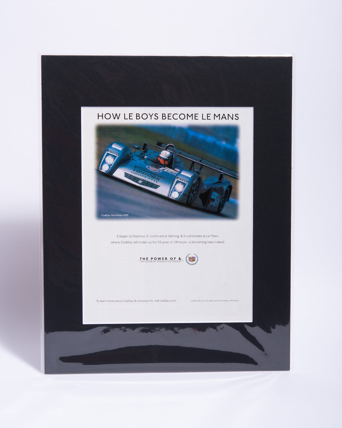 Cadillac Northstar LMP "How Le Boys Become Le Mans" - original vintage mated advertisement