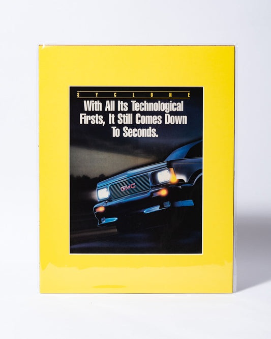 GMC Typhoon "With all its technological firsts..." original vintage mated ad
