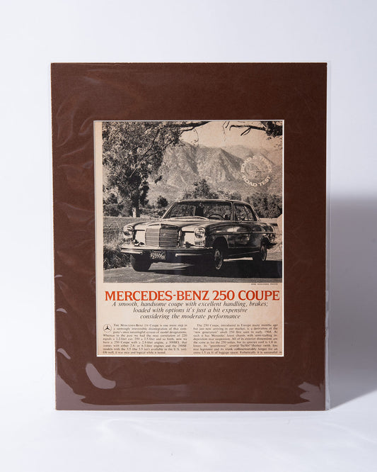 W114 Mercedes Benz 250 Coupe original vintage mated article page