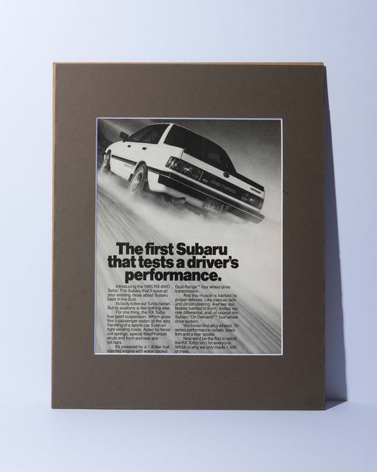 Subaru RX 4WD Turbo original vintage ad