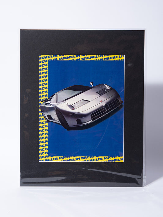 Bugatti EB110 + Michelin original vintage mated ad