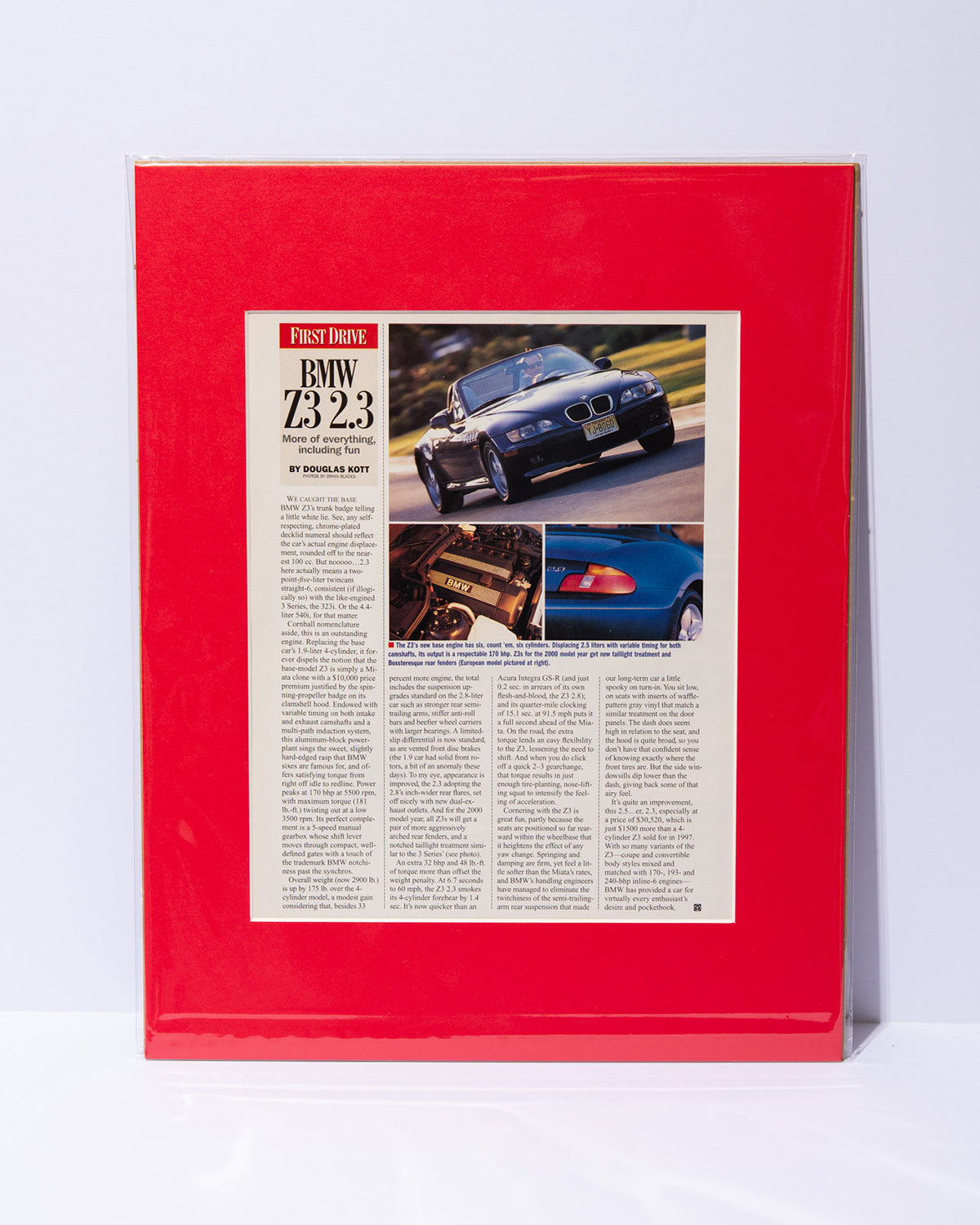 BMW Z3 2.3 First Drive - Road & Track- original vintage article