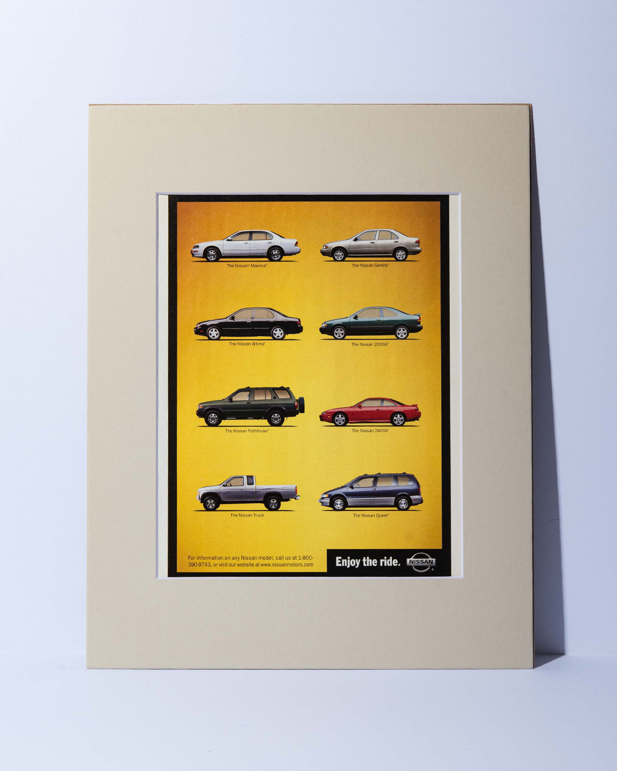 1997 Nissan full line-up original vintage mated ad