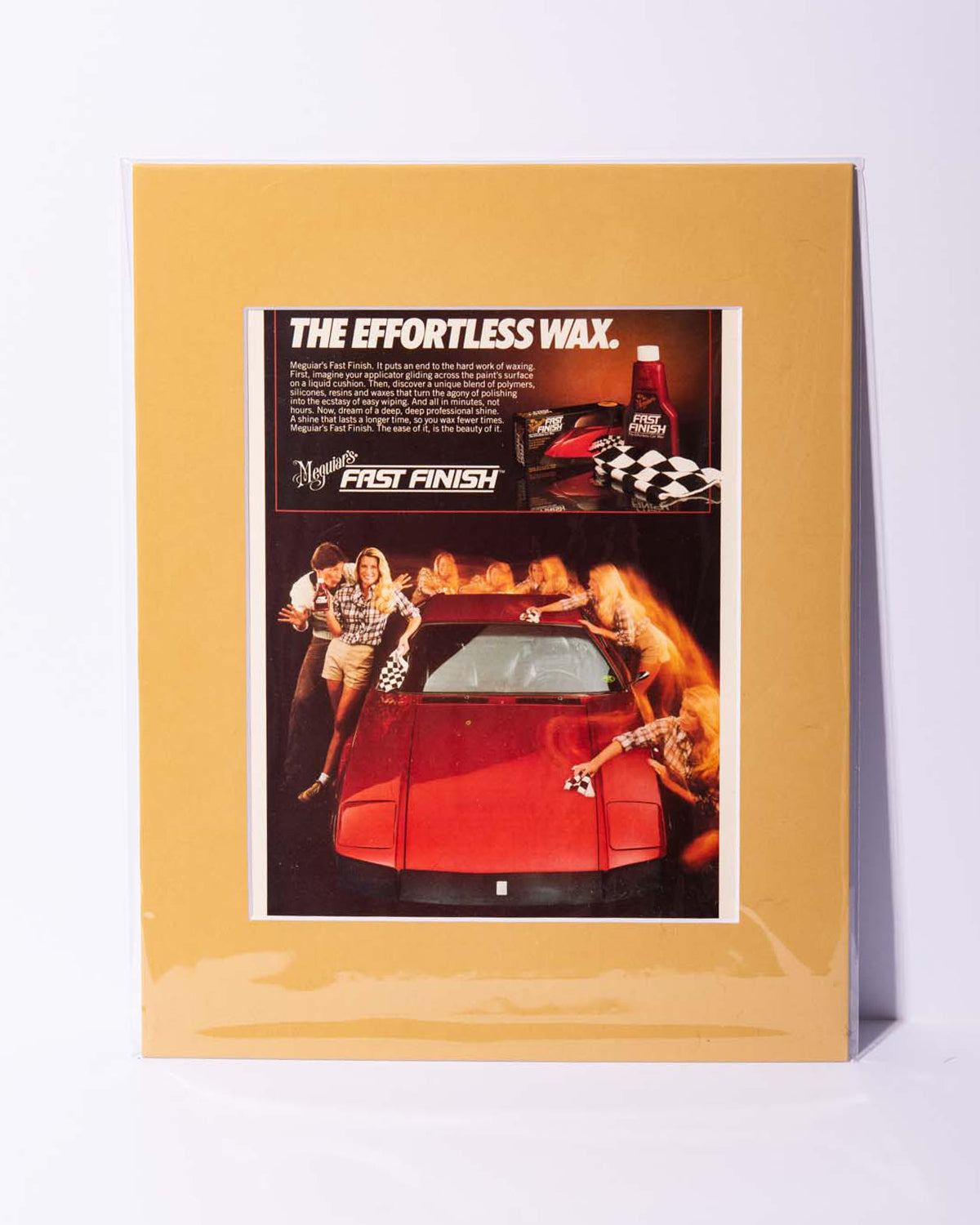 Meguiars Fast Finish x DeTomaso Pantera original vintage mated ad