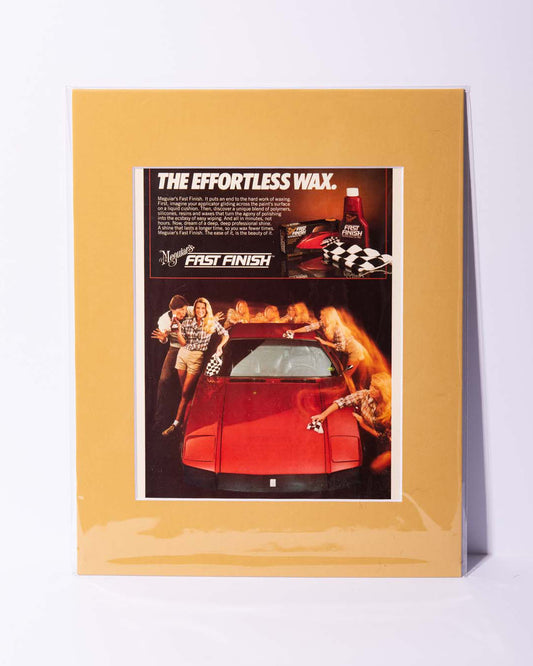 Meguiars Fast Finish x DeTomaso Pantera original vintage mated ad