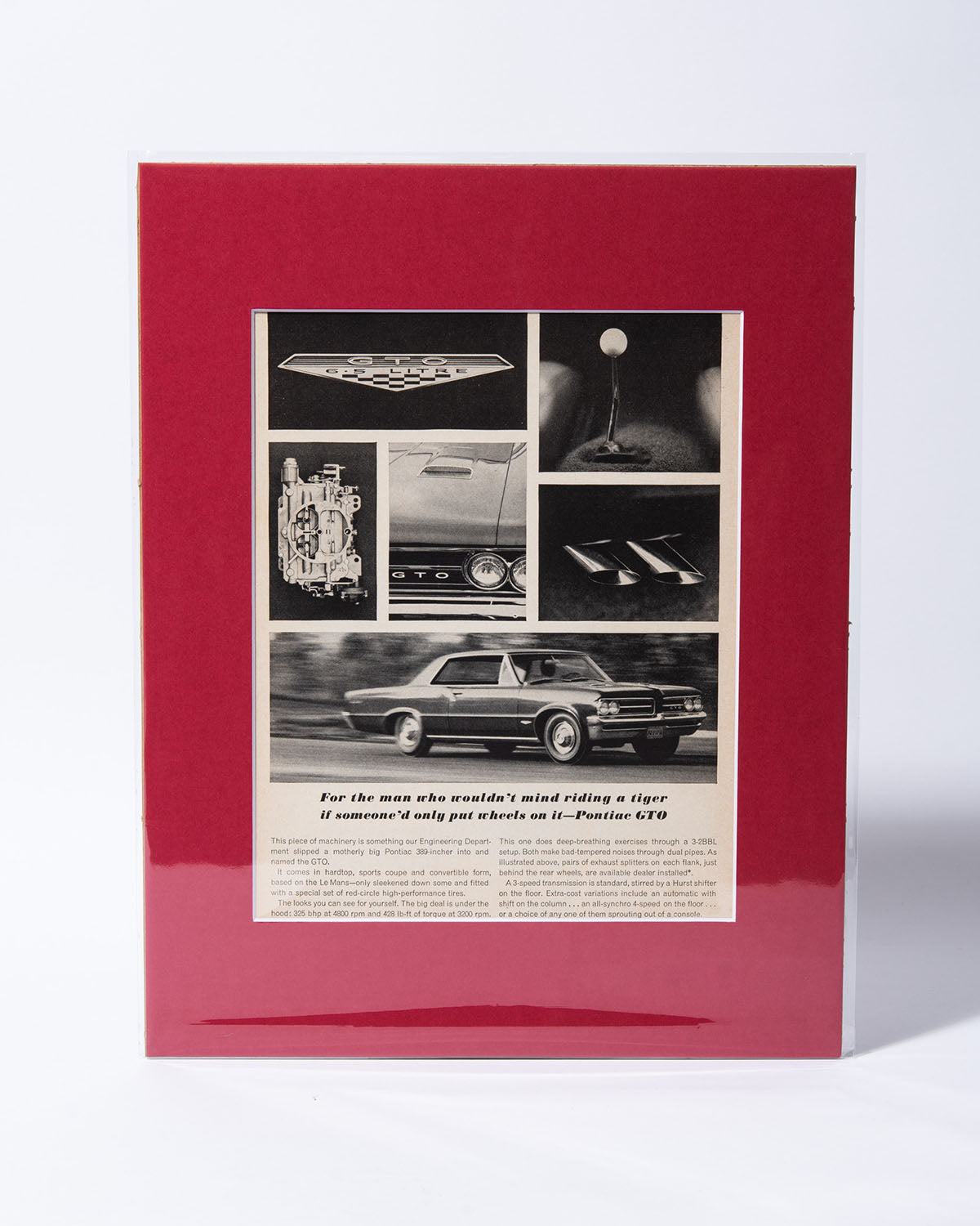 1964 Pontiac GTO "For the man..." original vintage mated ad